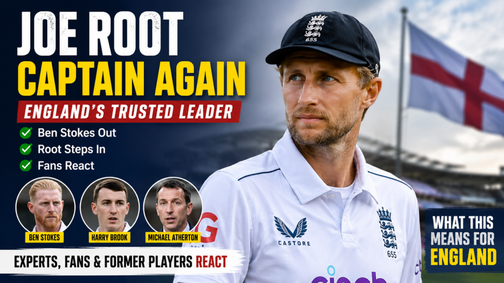 Joe Root leading England during the New Zealand Test as captain amid Ben Stokes controversy in 2026