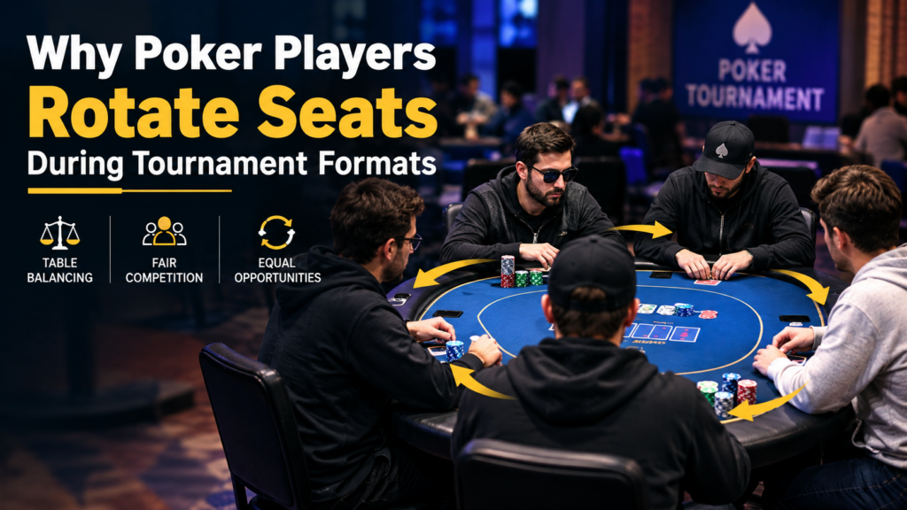 Why poker players rotate seats during tournament formats